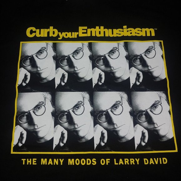 Curb Your Enthusiasm The Many Moods Of Larry David Men's Small T Shirt HBO NWT - Picture 1 of 4
